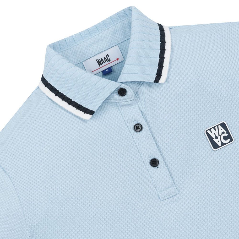 WAAC Rib Collar Shortsleeve Golf Polo Light Blue - 23 Women