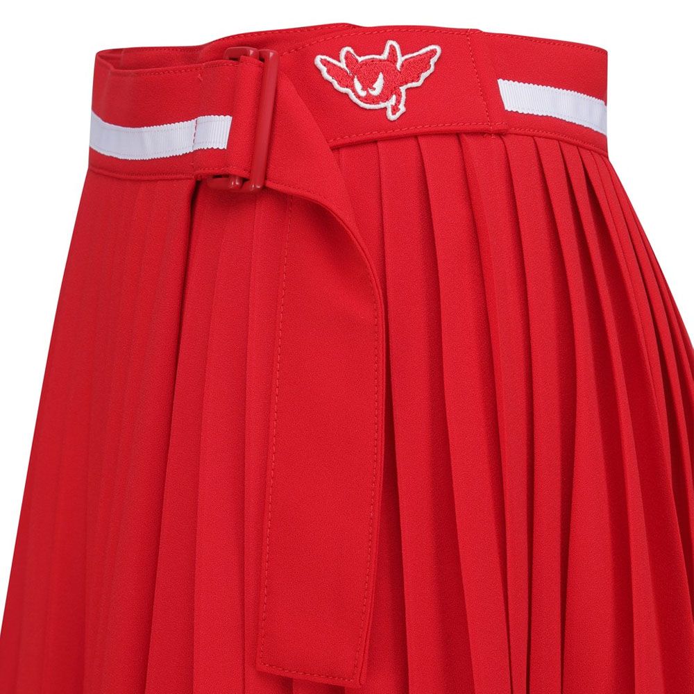 WAAC Pleats Open Wrap Golf Skort Red - 23 Women