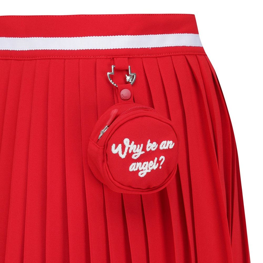 WAAC Pleats Open Wrap Golf Skort Red - 23 Women