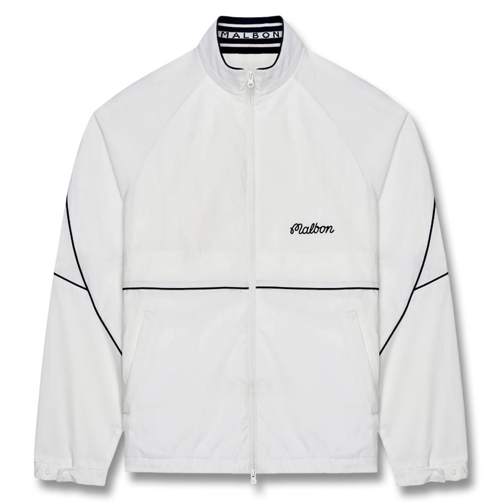 Malbon Riva Nylon Golf Jacket White - SS25 Men