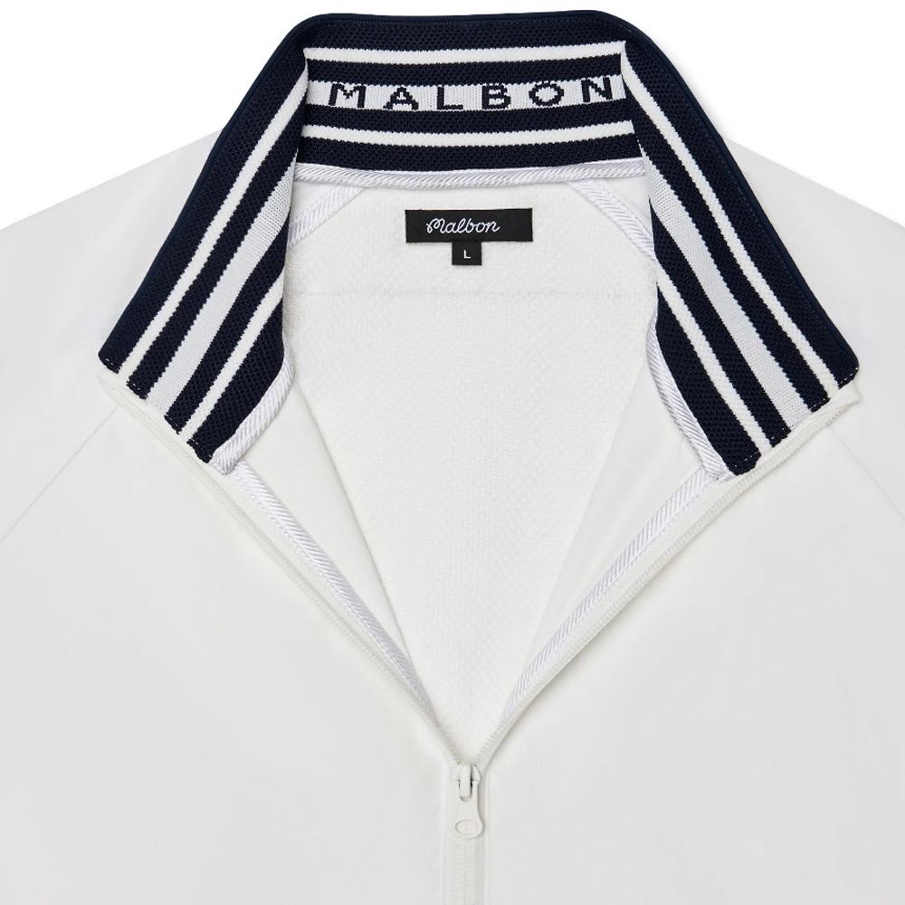 Malbon Riva Nylon Golf Jacket White - SS25 Men