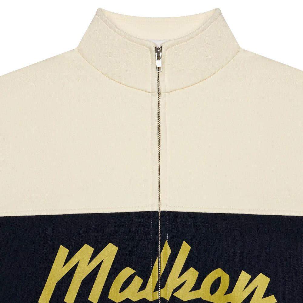 Malbon University Double Zip Golf Jacket Cream - SS25 Men