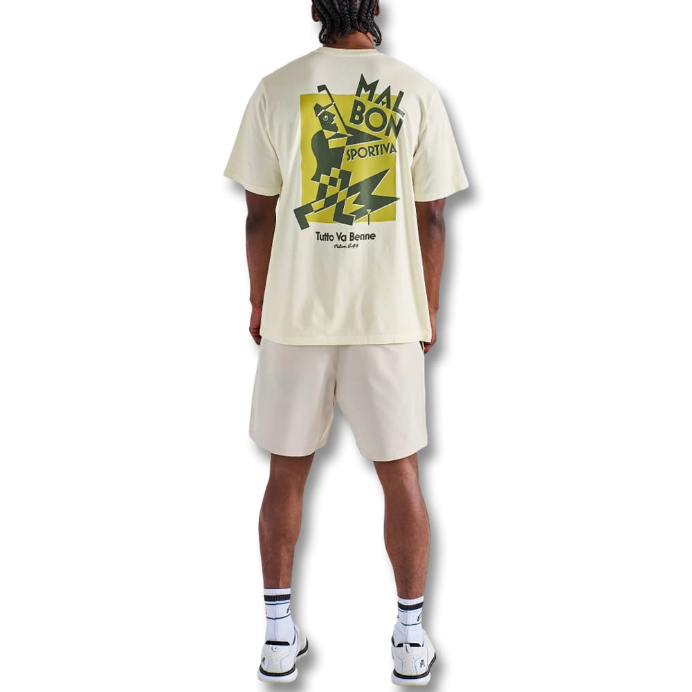 Malbon Sportiva Golf T-Shirt Cream - SS25 Men