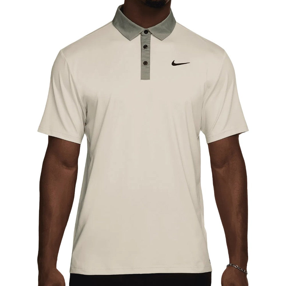 Nike Dri-FIT Tour Contrast Golf Polo Night Light Orewood Brown/Clay Green/Black - FW25 Men