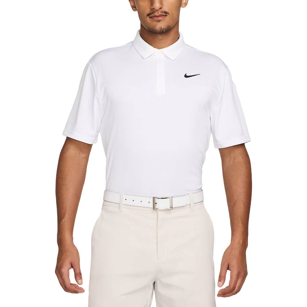 Nike Dri-FIT Tour Jacquard Golf Polo White/White/Black - FA25 Men
