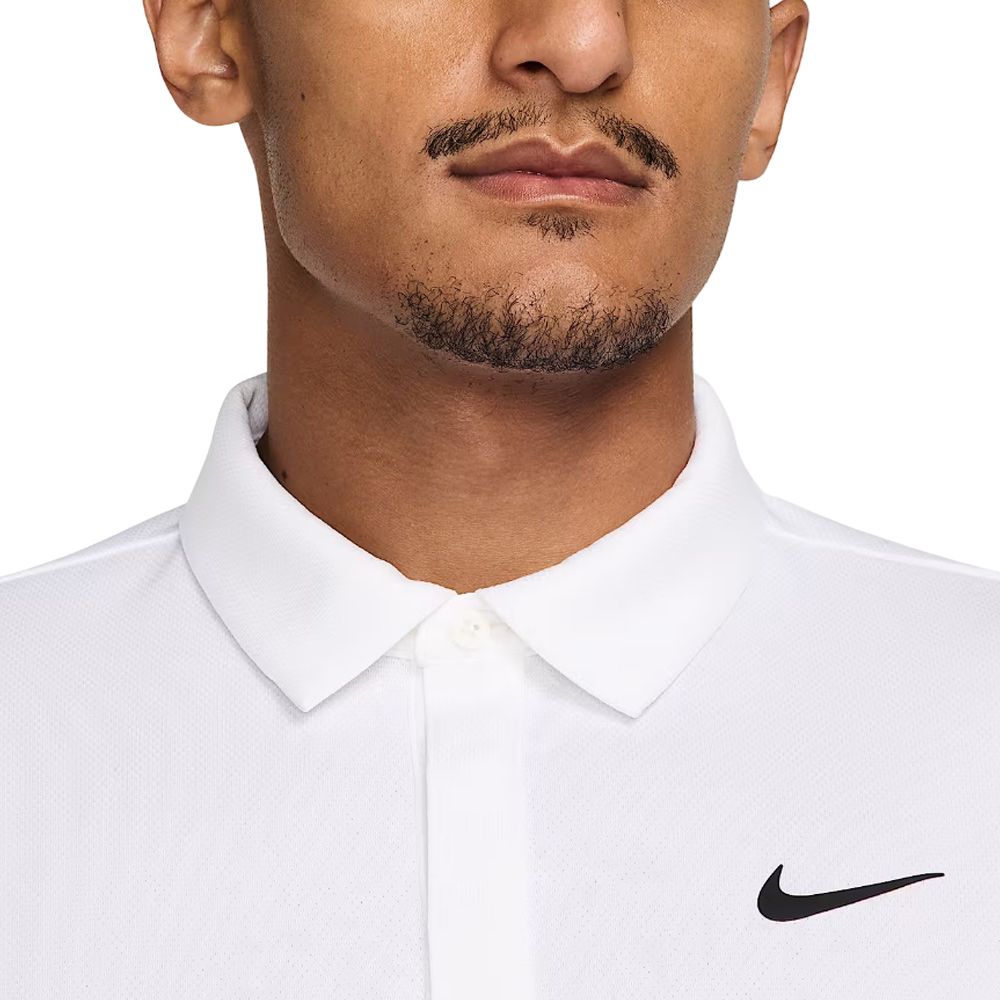 Nike Dri-FIT Tour Jacquard Golf Polo White/White/Black - FA25 Men