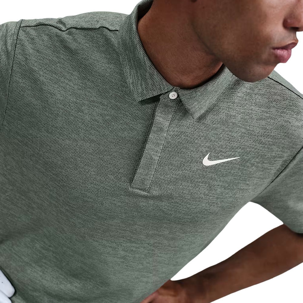 Nike Dri-FIT Tour Jacquard Golf Polo Clay Green/Night Forest/Pale Ivory - FA25 Men