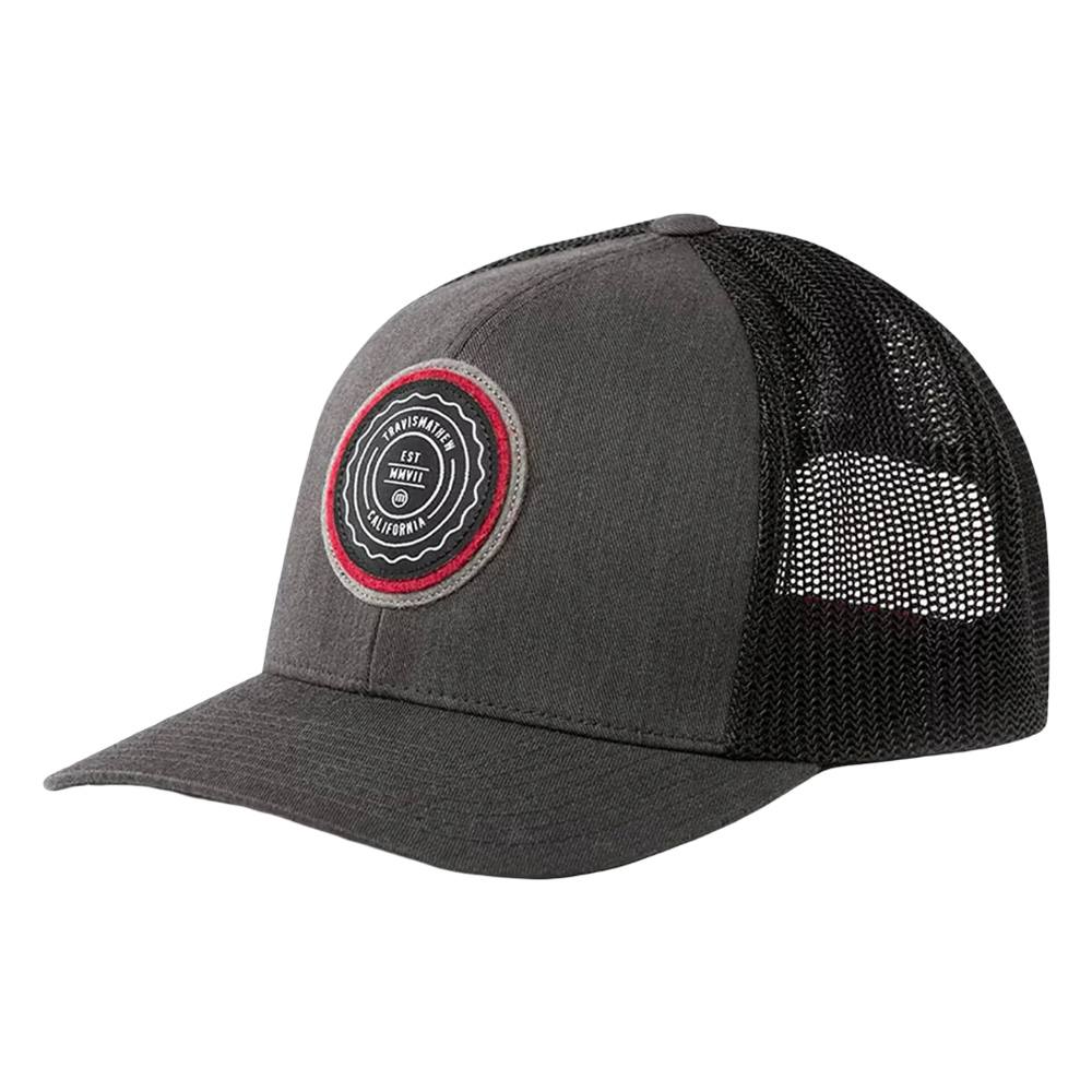 TravisMathew The Patch Golf Cap Heather Gray Pinstripe - 23 Men