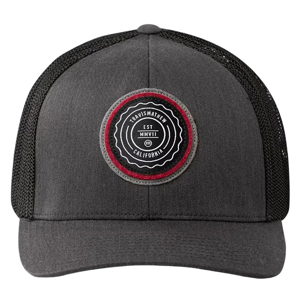 TravisMathew The Patch Golf Cap Heather Gray Pinstripe - 23 Men