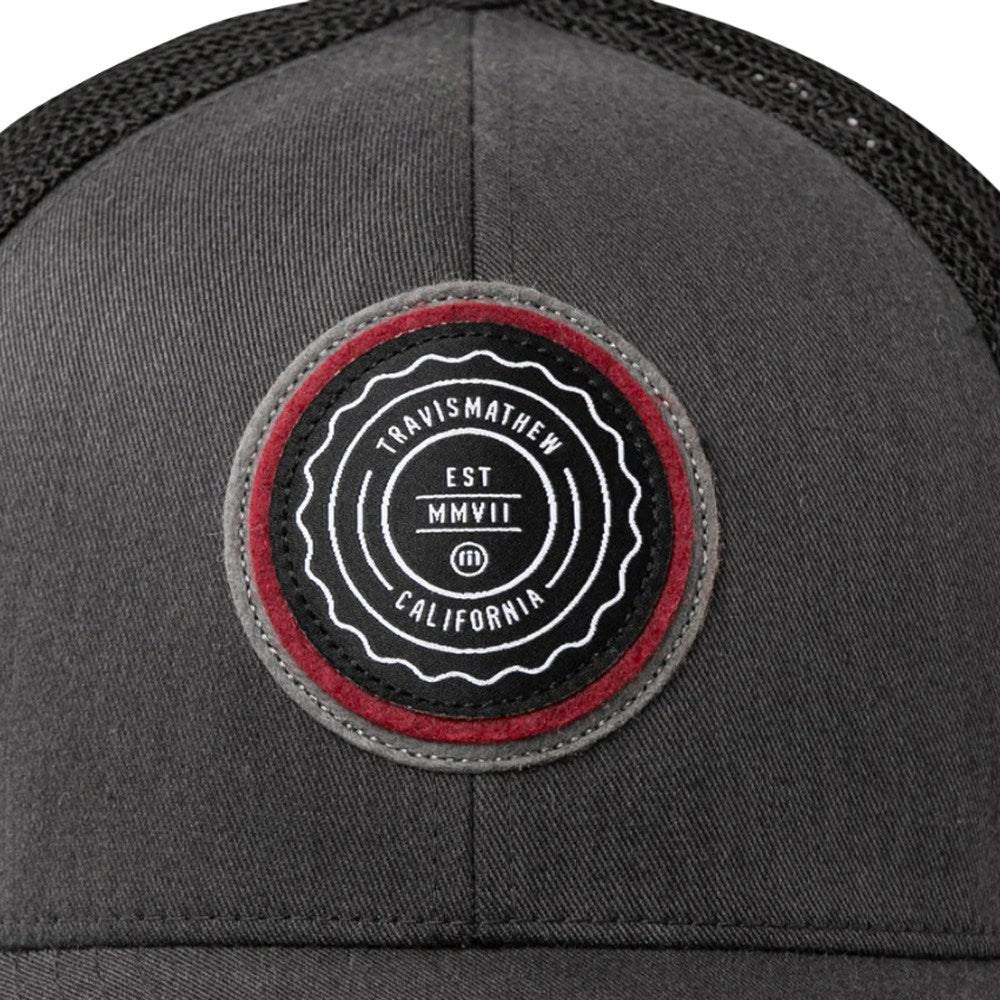 TravisMathew The Patch Golf Cap Heather Gray Pinstripe - 23 Men